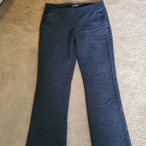 Express editor pants - blue/grey checkers